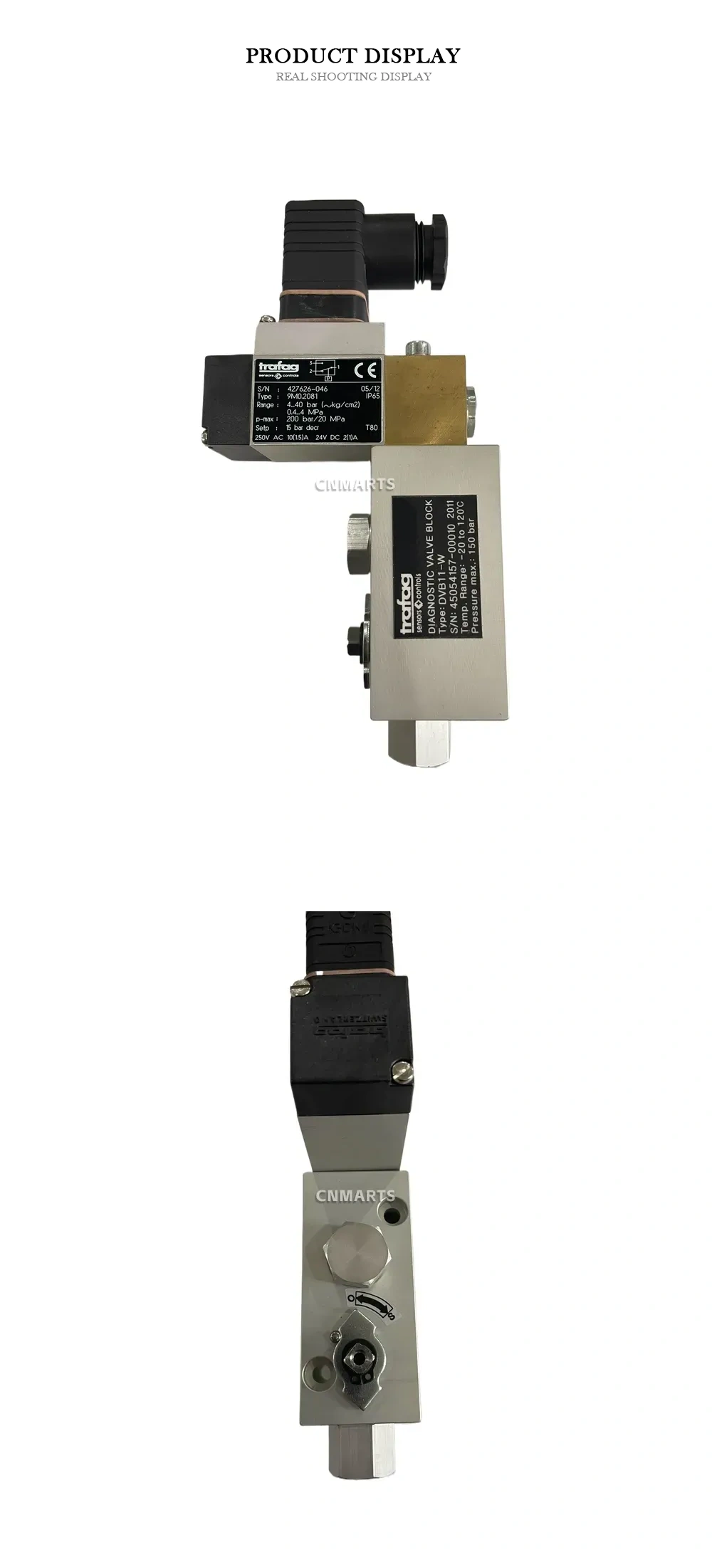 Trafag DVB11-W / 9M0.2081 Diagnostic Valve Block with Pressure Switch Description