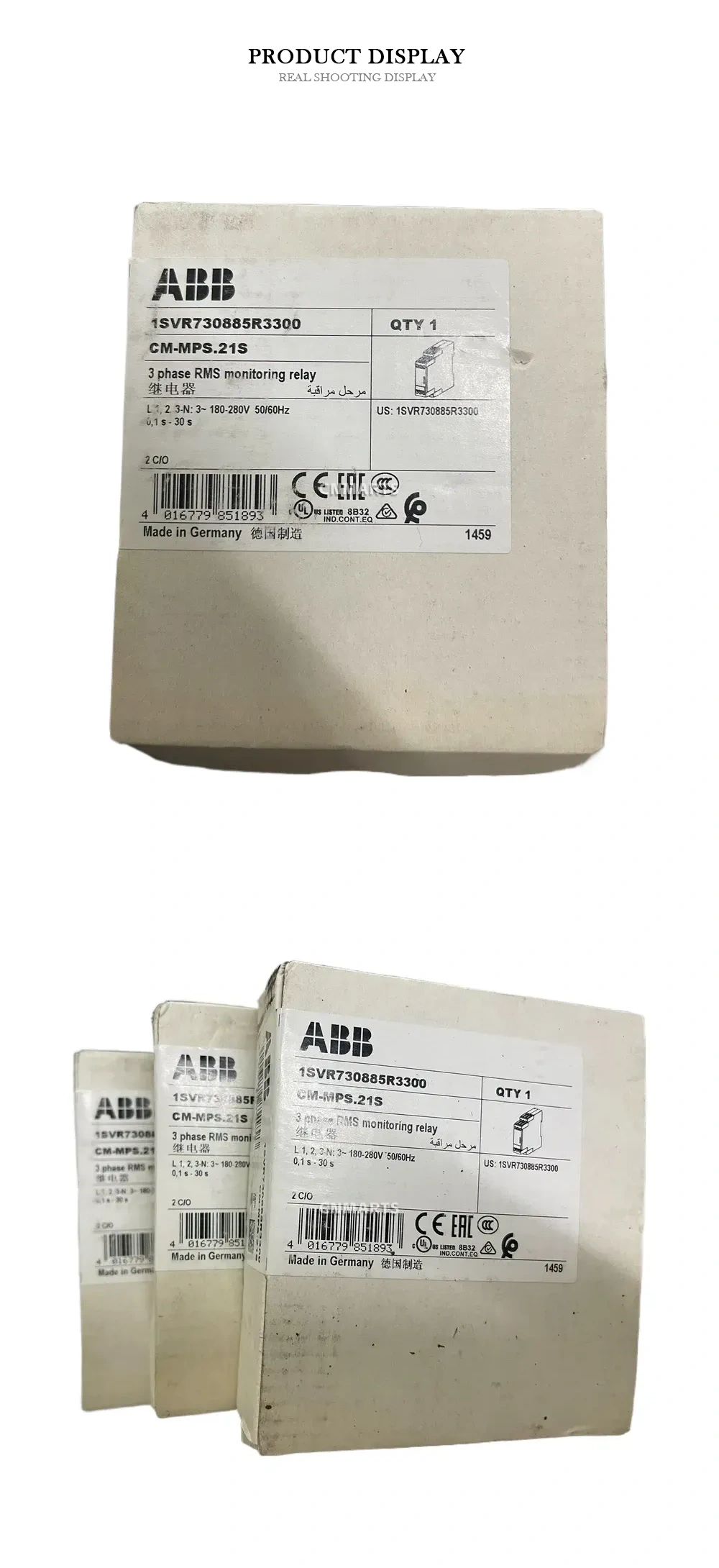 ABB CM-MPS.21S 3 Phase RMS Monitoring Relay Description