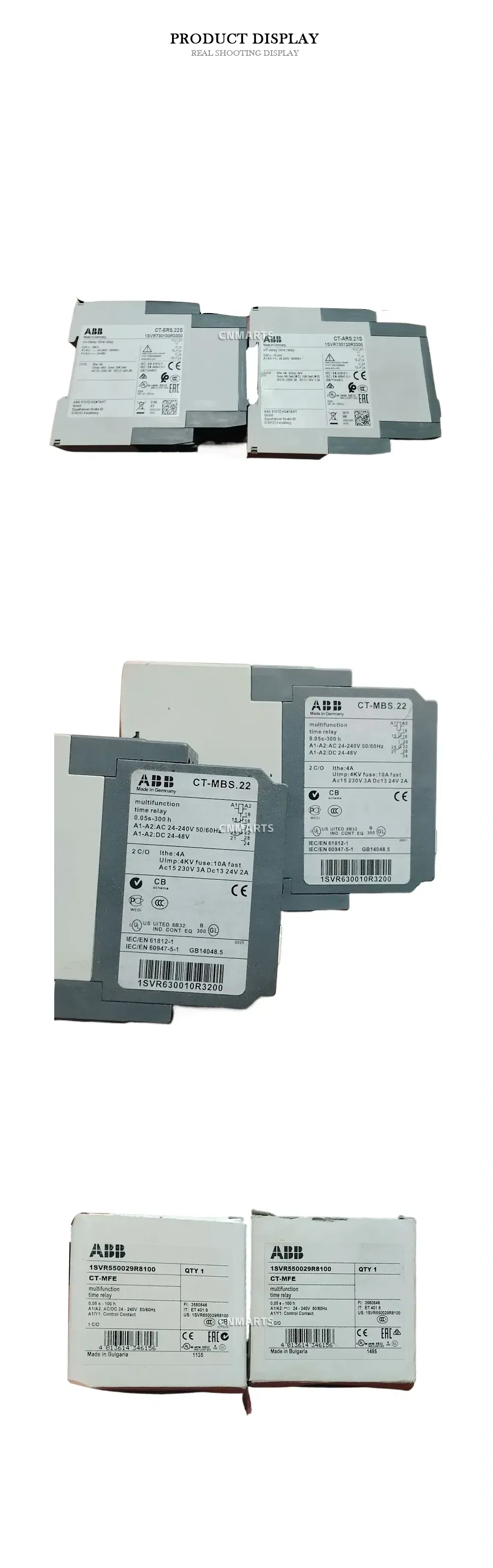 ABB CT-MBS.22 / CT-ERS.22S / CT-ARS.21S / CT-MFE Time Relay Description