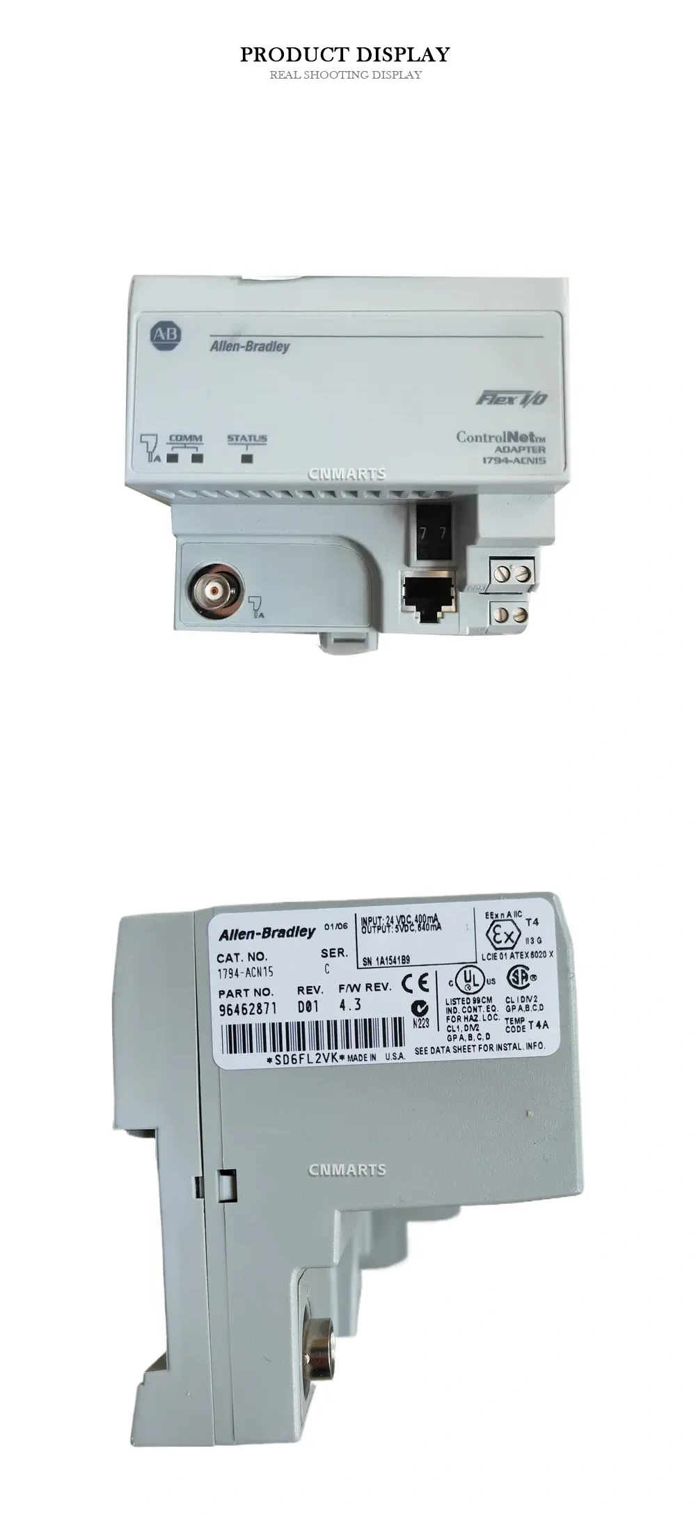 Allen-Bradley 1794-ACN15 ControlNet Adapter Description