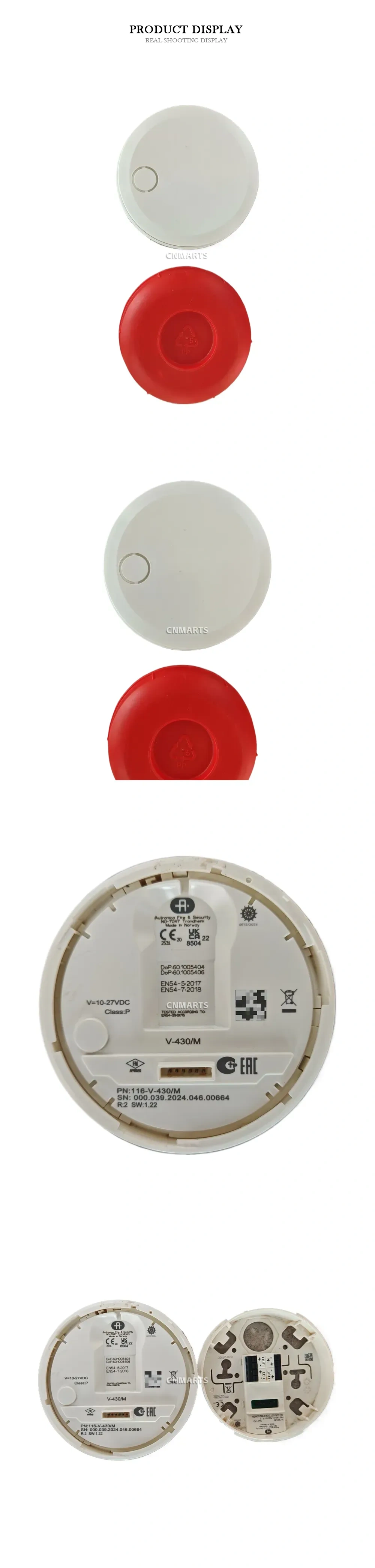 Autronica 116-V-430/M Fire Detector Base / Fire Alarm Sensor Description