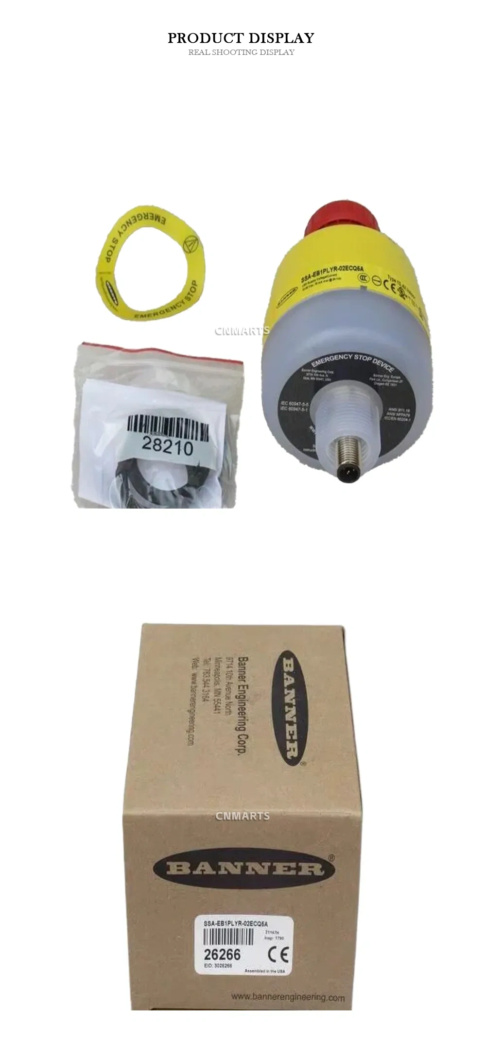 Banner SSA-EB1PLYR-02ECQ5A Emergency Stop Device Description
