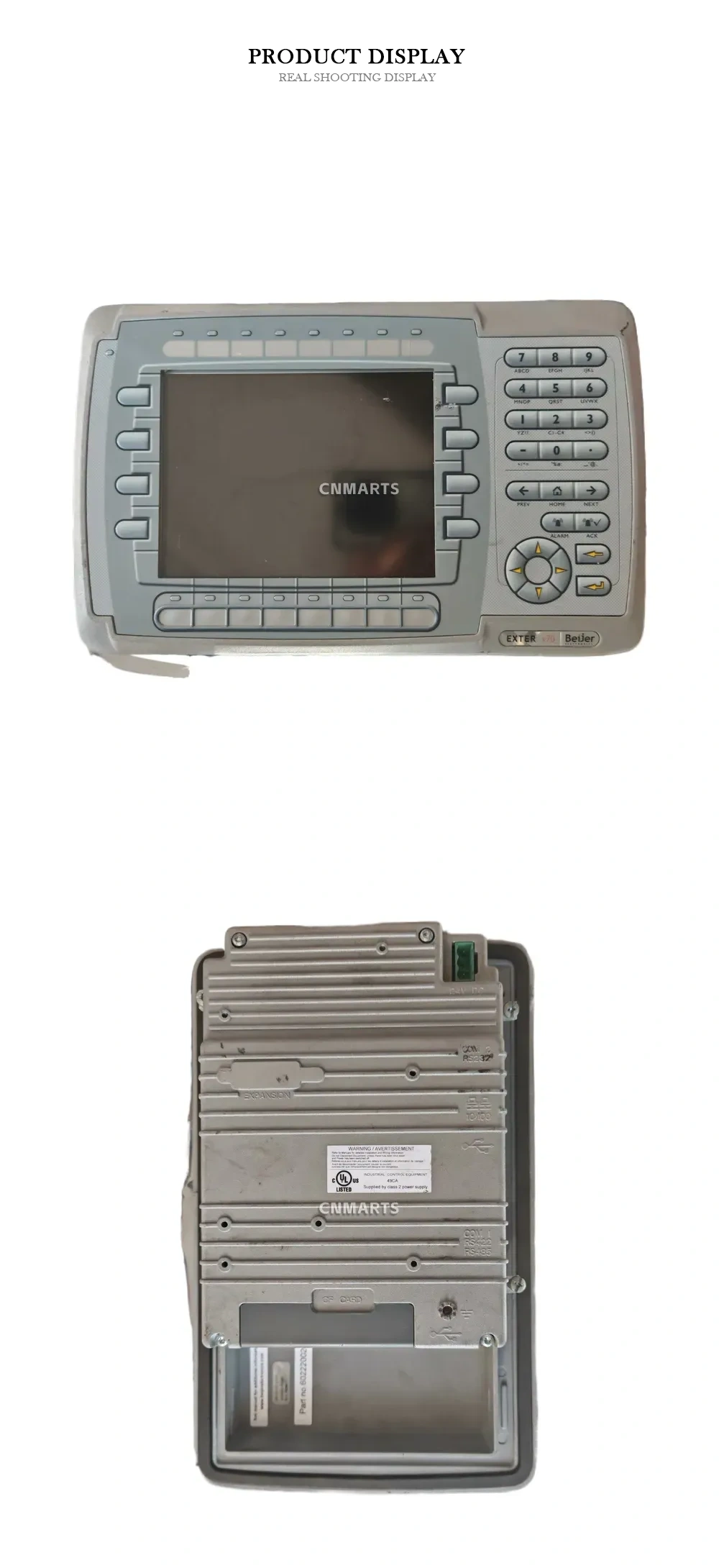 Beijer EXTER 170 HMI Panel / Operator Interface Description