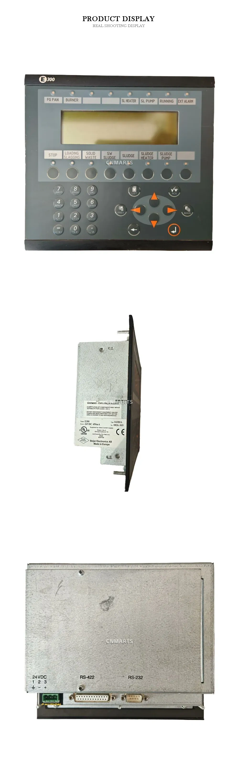 Beijer Electronics E300 Operator Panel Description