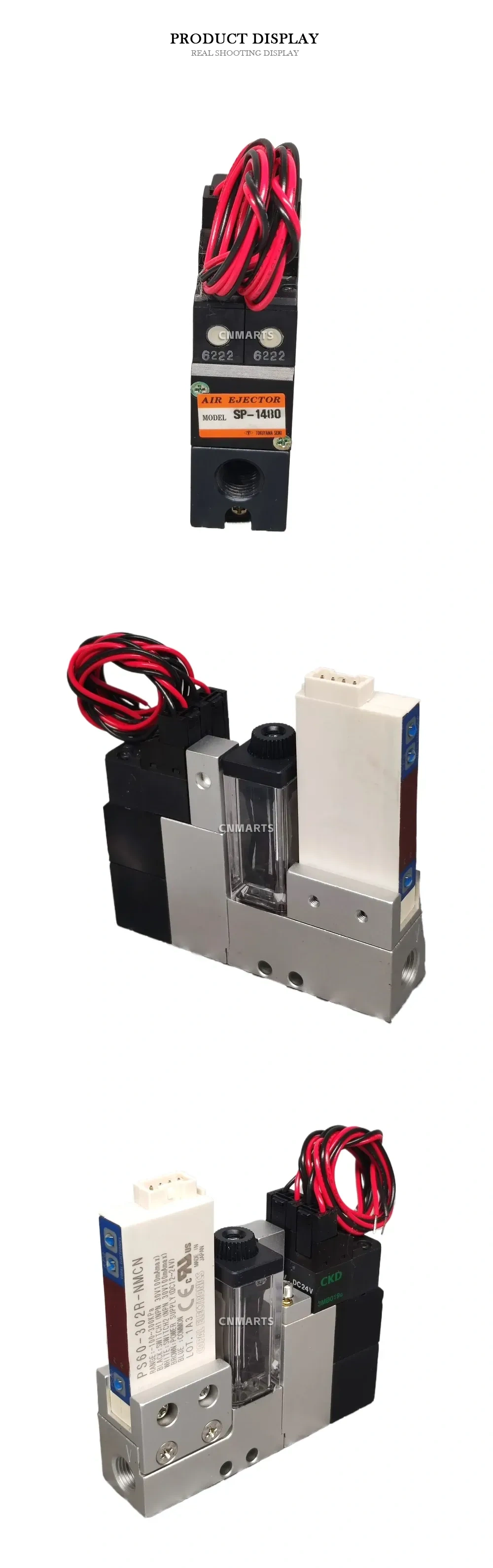 CKD / COPAL ELECTRONICS PS60-302R-NMCN / SP-1480 Vacuum Generator with Pressure Switch Description