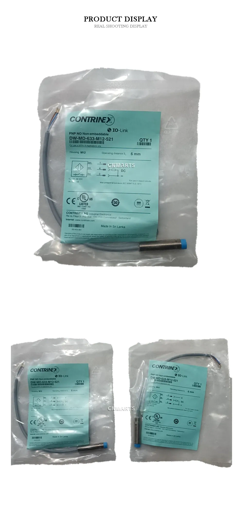 CONTRINEX DW-MD-633-M12-521 Inductive Sensor Description