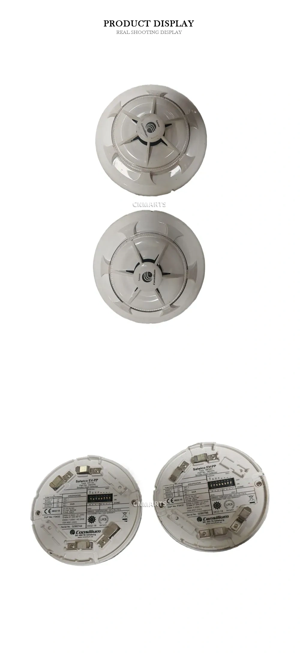 Consilium EV-PP (Type: 06325, Part No: 040200) Smoke Heat Detector Description
