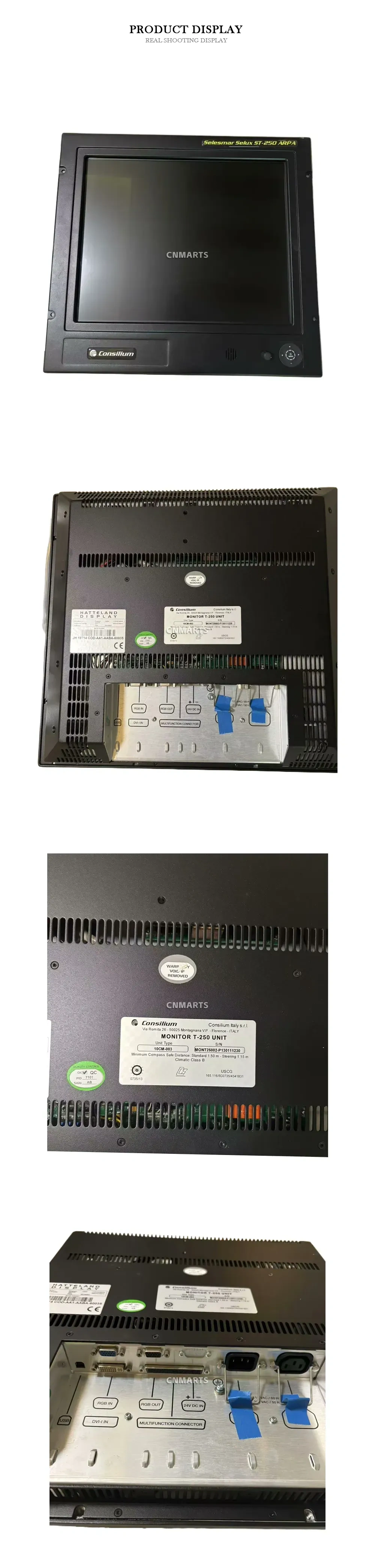 Consilium MONITOR T-250 UNIT Marine Radar Display Monitor Description