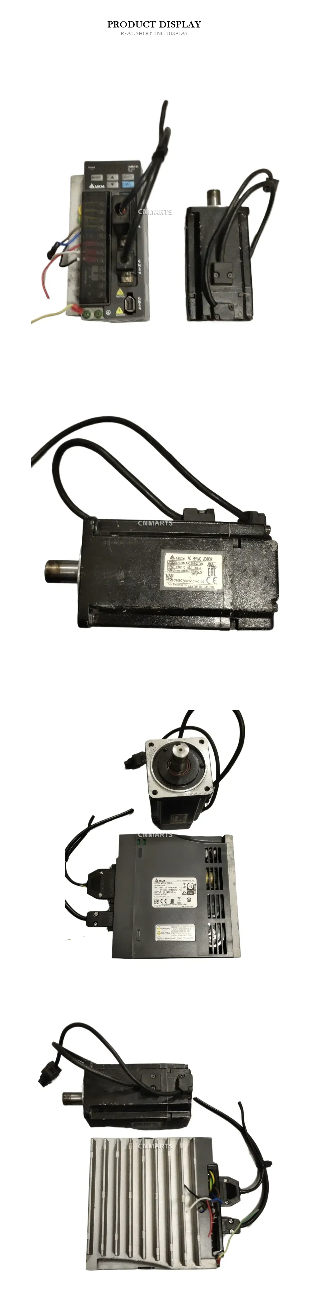 Delta ASD-B2-0721-B / ECMA-C20807G6 AC Servo Drive and Motor Set Description