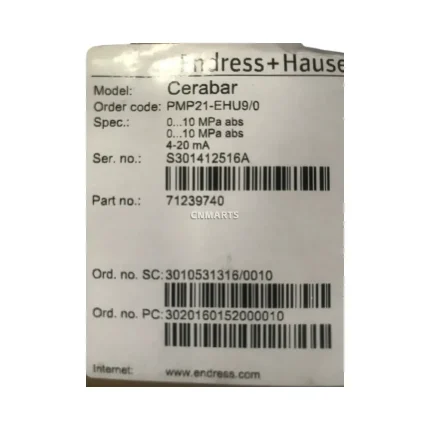 Endress+Hauser PMP21-EHU9/0 Pressure Transmitter