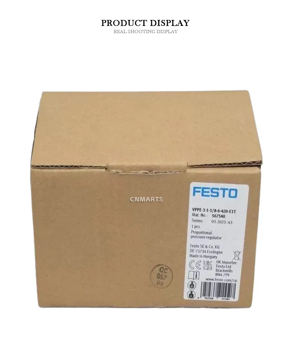 FESTO VPPE-3-1-1/8-6-420-E1T Proportional Pressure Regulator Description