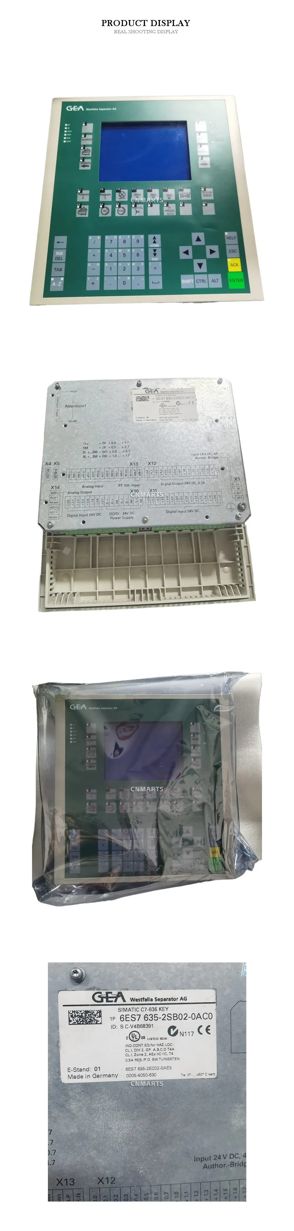 GEA Westfalia Separator AG 6ES7 635-2SB02-0AC0 SIMATIC C7-635 KEY Control Panel Description