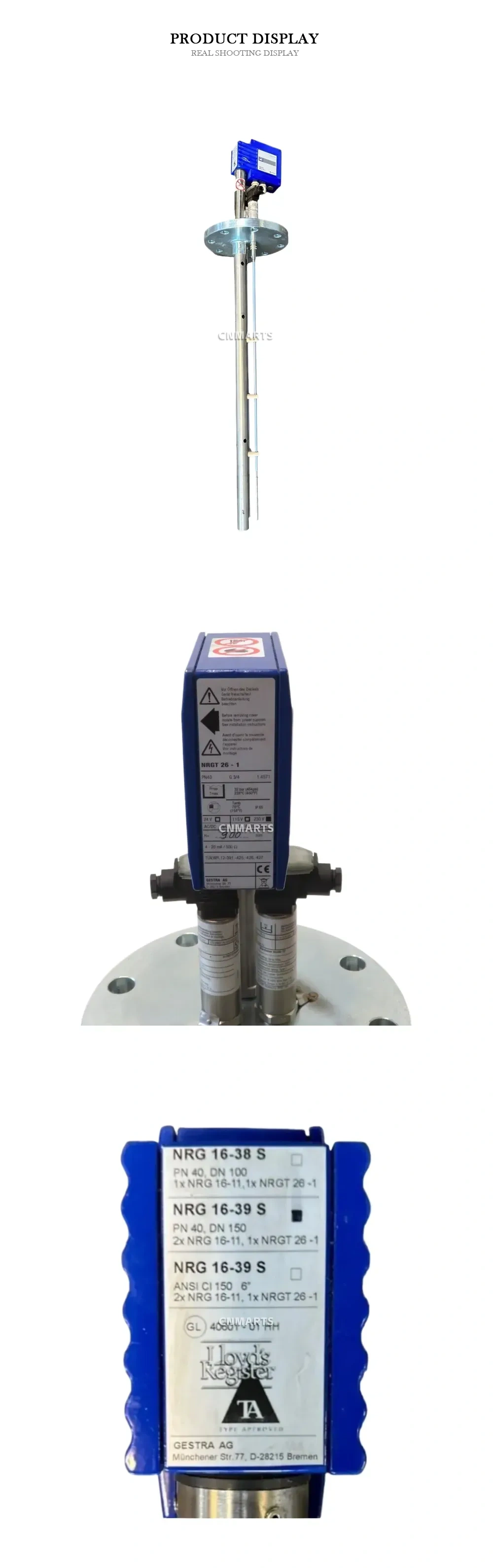 GESTRA NRG 16-39 S / NRGT 26-1 Conductivity Level Switch / Transmitter Assembly Description