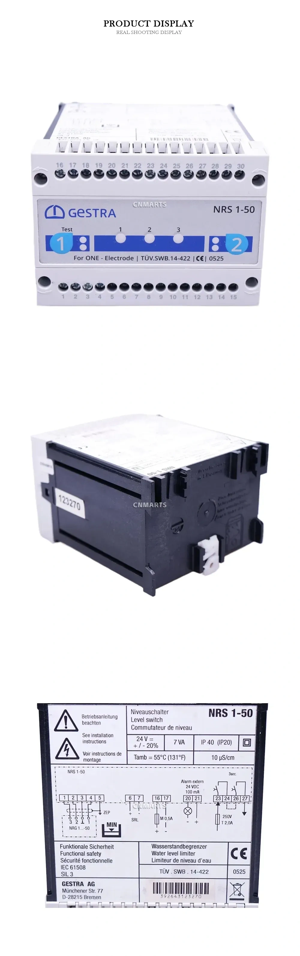 GESTRA NRS 1-50 Level Switch Description