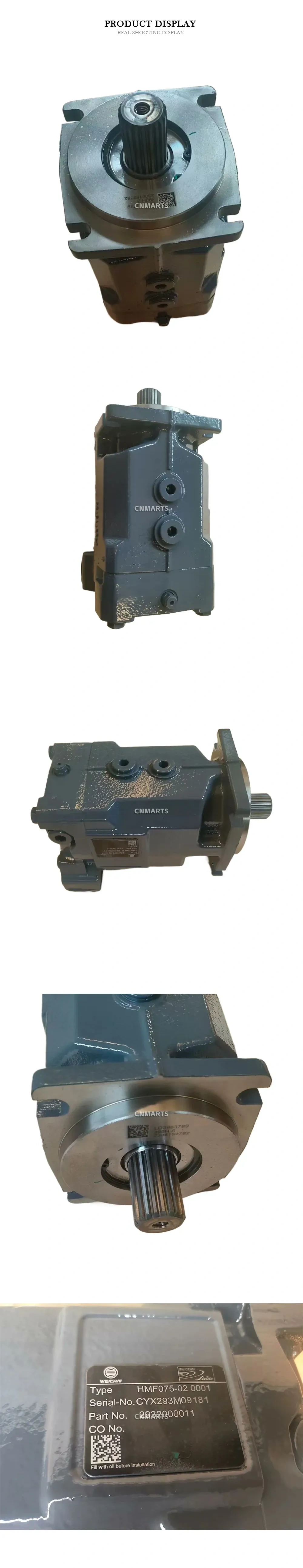 Linde Hydraulics / Weichai HMF075-02 0001 Hydraulic Motor Description