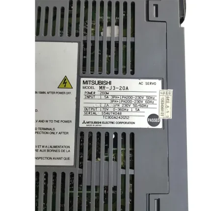 Mitsubishi MR-J3-20A AC Servo Amplifier