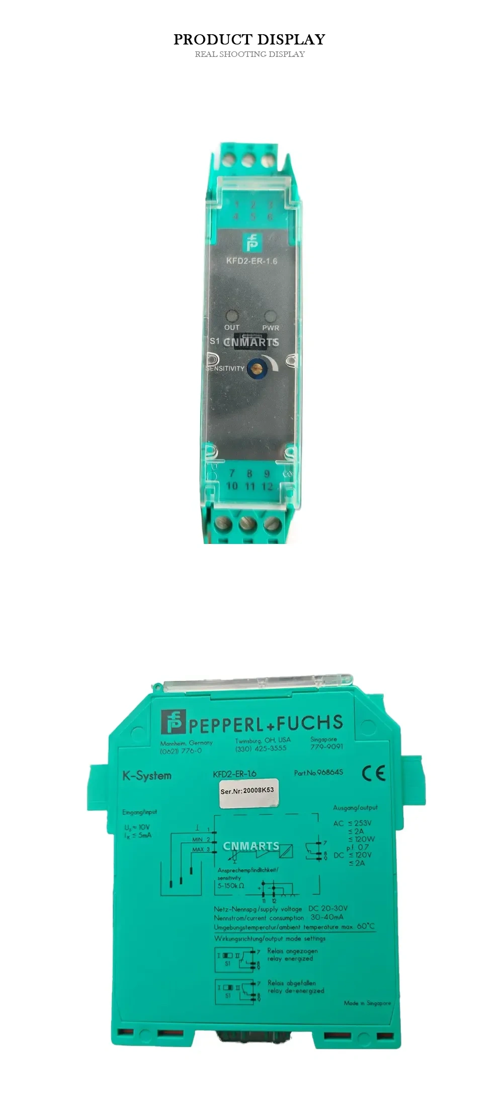 PEPPERL+FUCHS KFD2-ER-1.6 Resistance Isolator Description