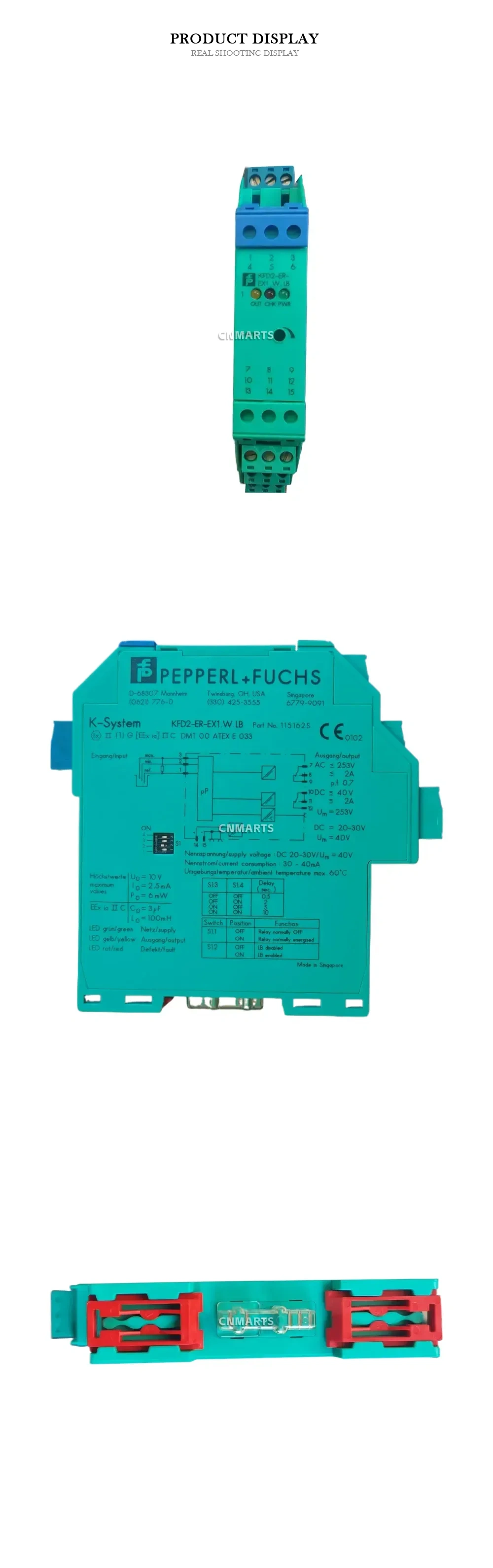 PEPPERL+FUCHS KFD2-ER-EX1.W.LB Intrinsic Safety Barrier / Repeater Power Supply Description