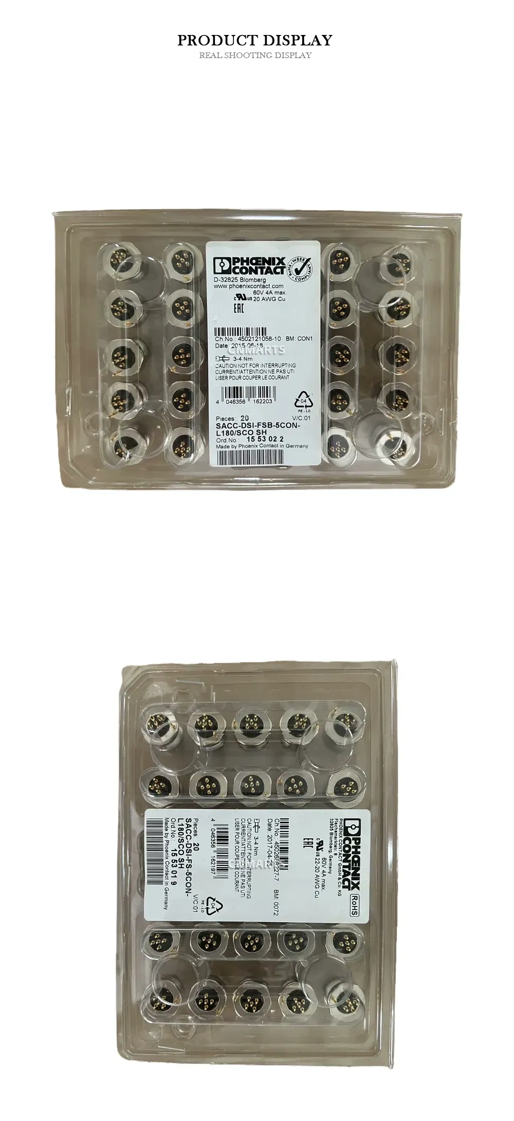 Phoenix Contact SACC-DSI-FSB-5CON-L180/SCO 5H / SACC-DSI-FS-5CON-L180/SCO 5H Circular Connector Description