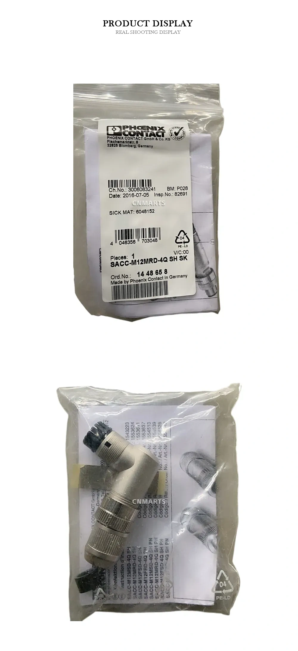Phoenix Contact SACC-M12MRD-4Q SH SK M12 Circular Connector Description