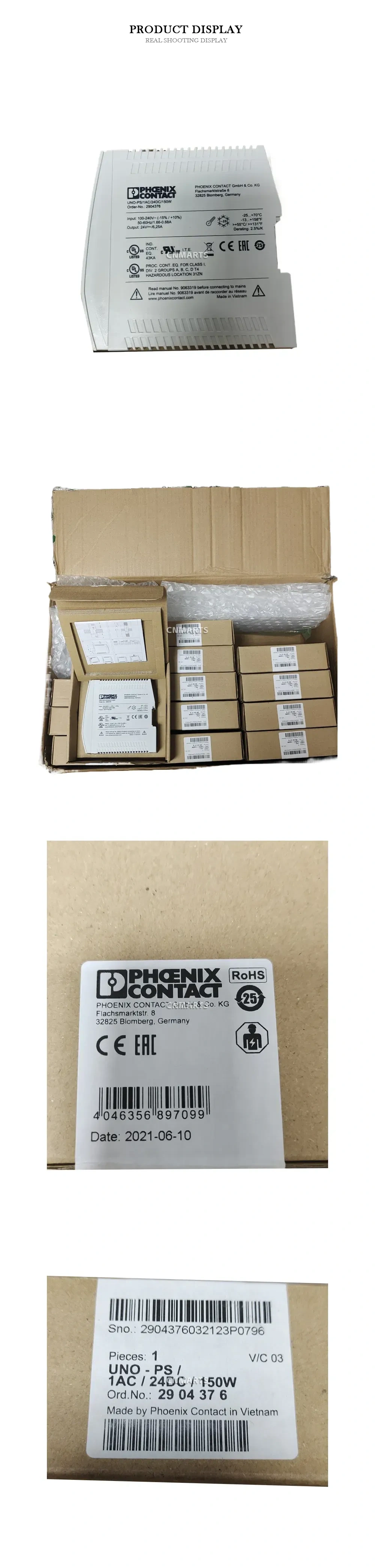 Phoenix Contact UNO-PS/1AC/24DC/150W DIN Rail Power Supply Description