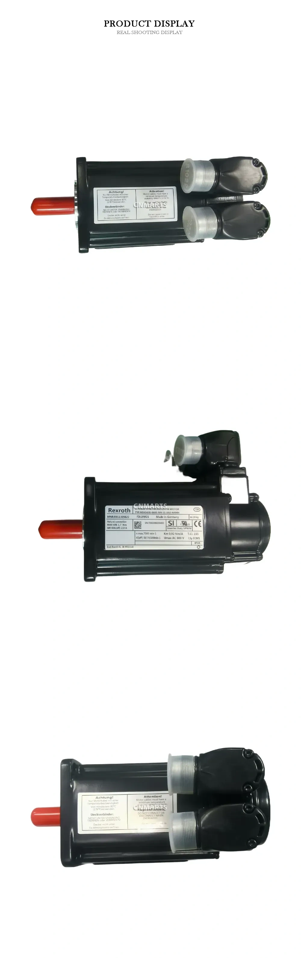 Rexroth MSK040B-0600-NN-S1-UG0-NNNN 3-Phase Synchronous PM Motor Description