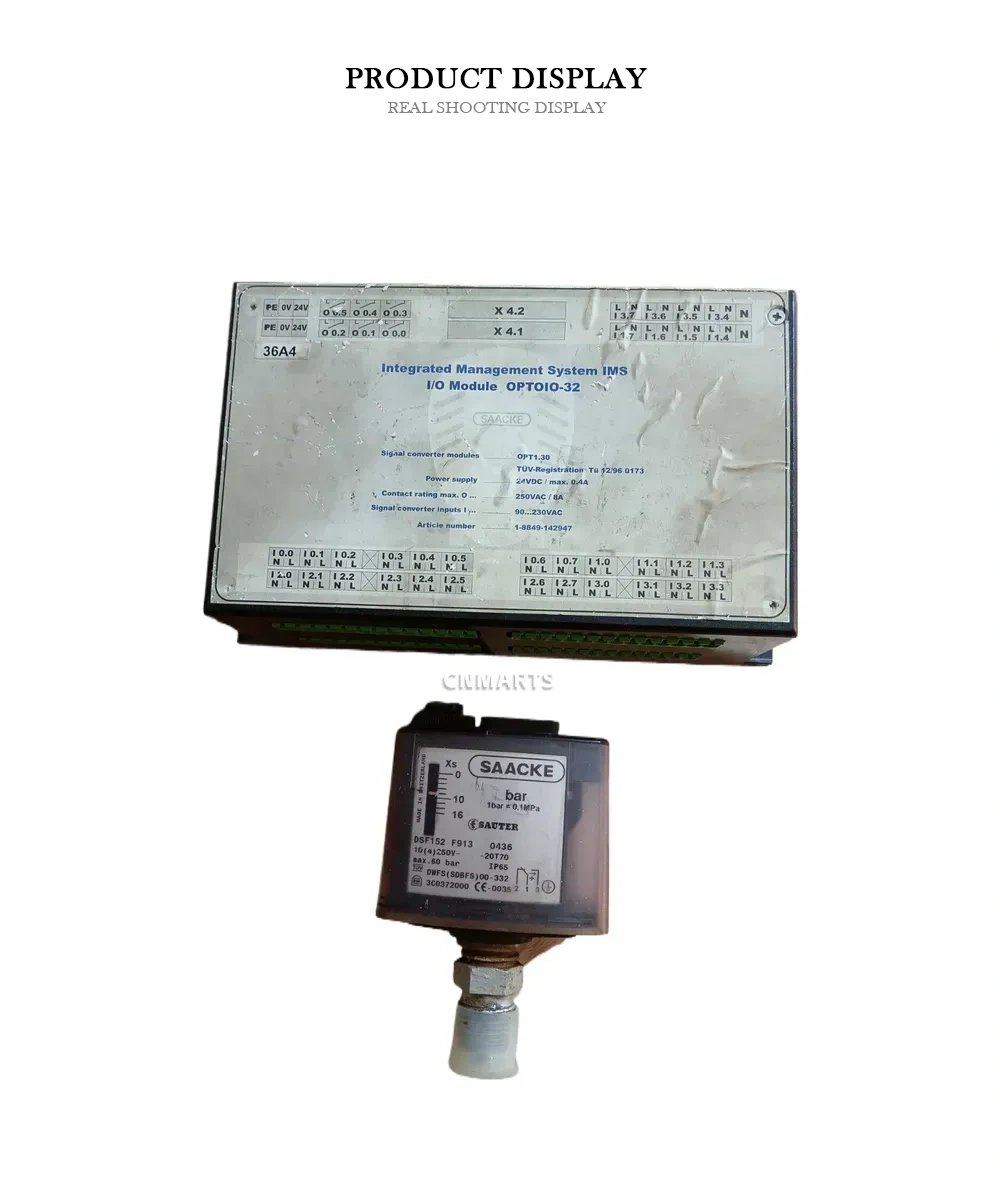 SAACKE OPTOIO-32, DSF152 F913 I/O Module and Pressure Switch Description