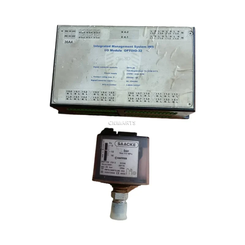 SAACKE OPTOIO-32, DSF152 F913 I/O Module and Pressure Switch