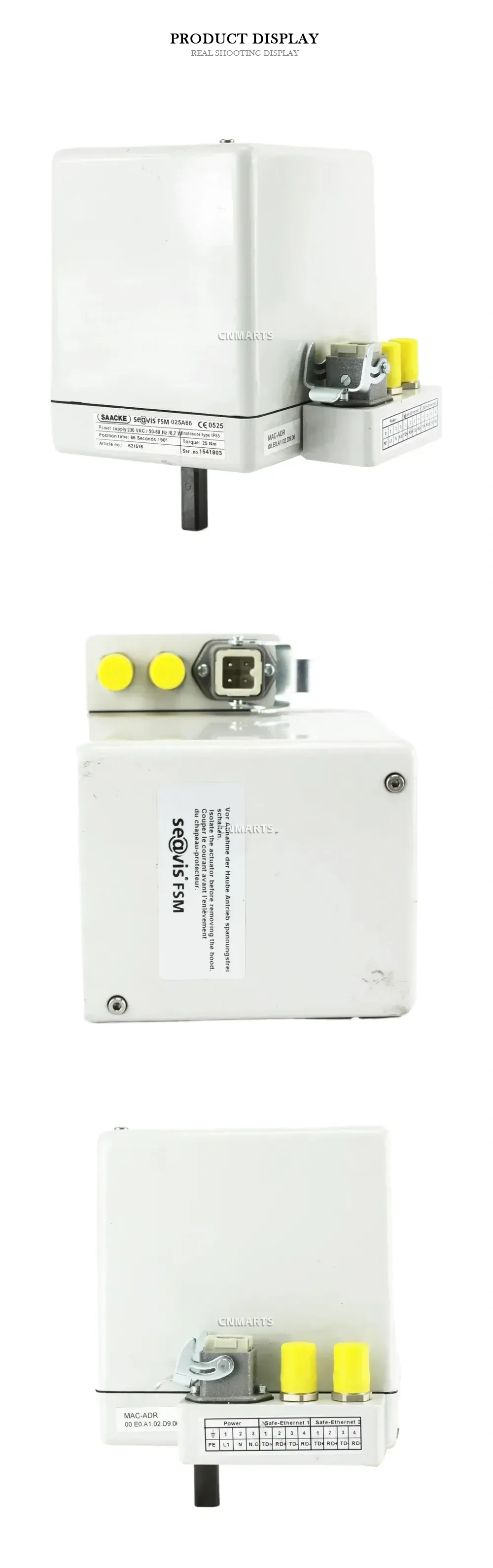 SAACKE se@vis FSM 025A66 Electric Actuator Description