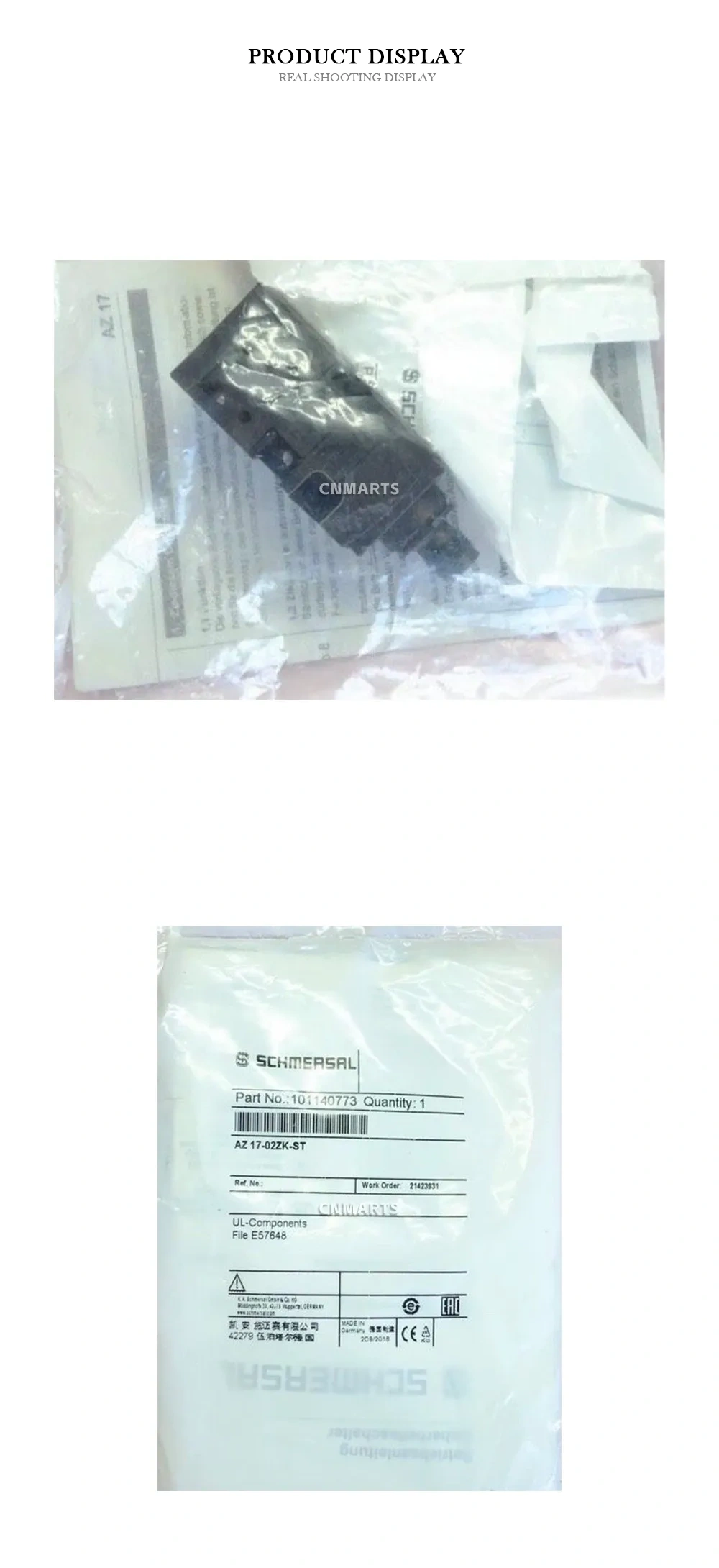 SCHMERSAL AZ 17-02ZK-ST Safety Switch Description