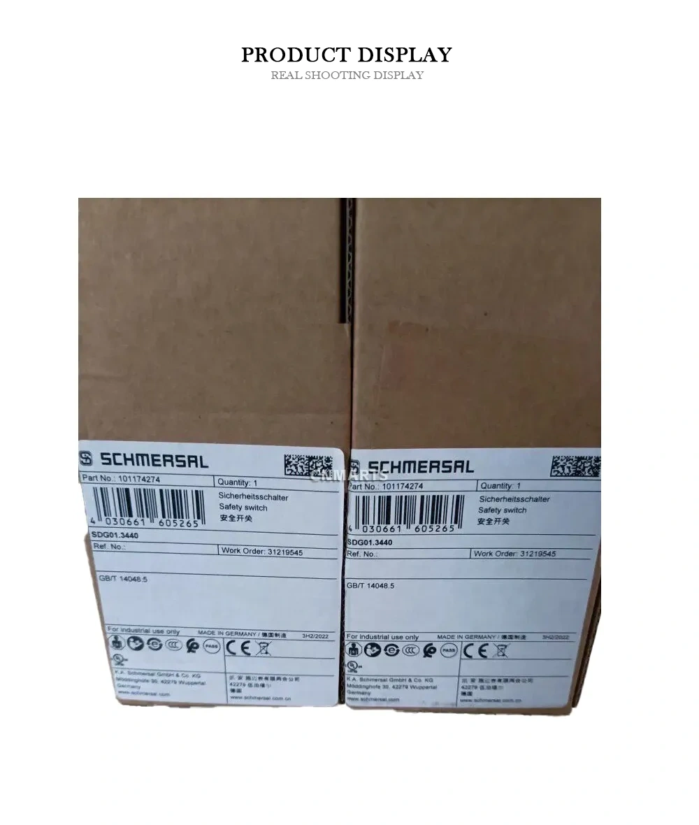 SCHMERSAL SDG01.3440 Safety Switch Description