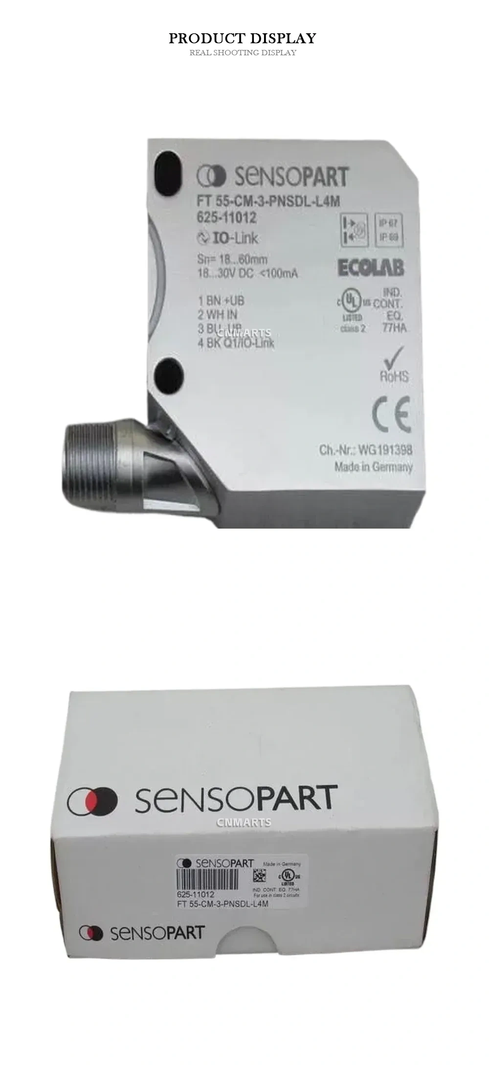 SENSOPART FT 55-CM-3-PNSDL-L4M Fiber Optic Color Mark Sensor Description