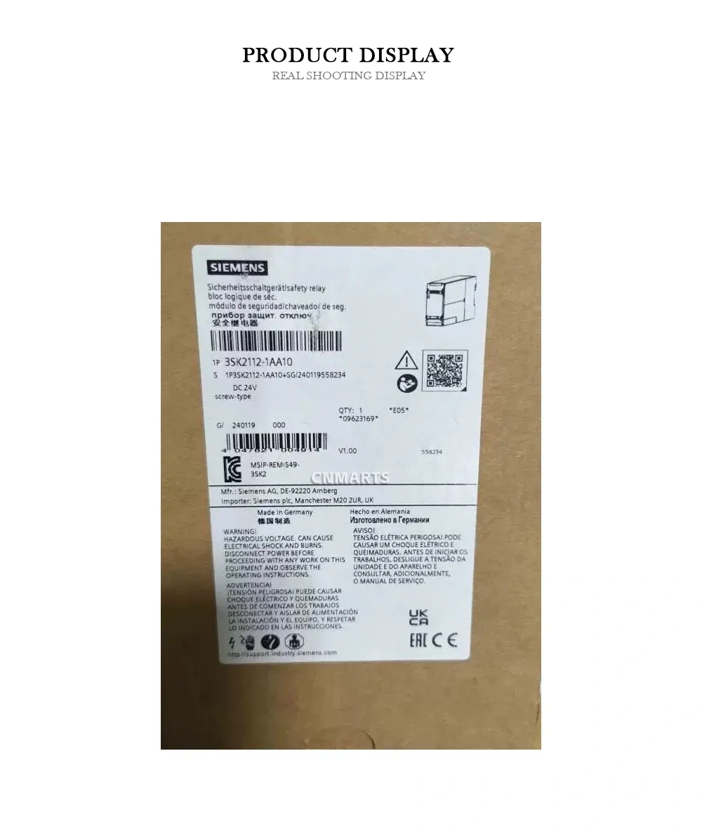 SIEMENS 3SK2112-1AA10 Safety Relay Description