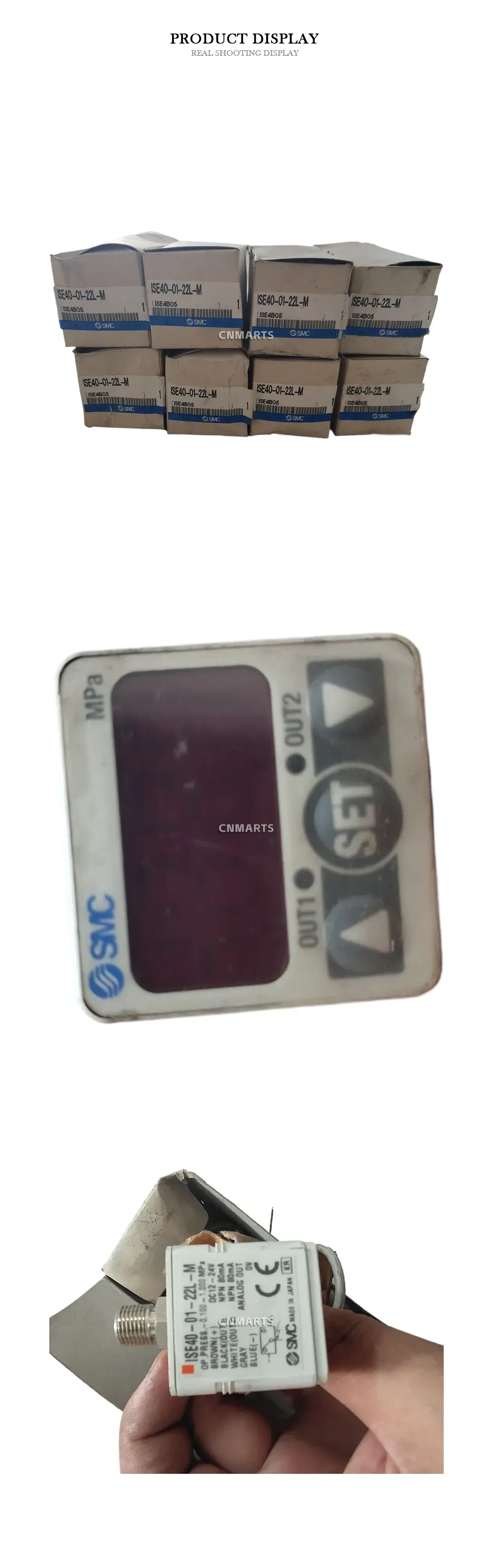 SMC ISE40-01-22L-M Digital Pressure Switch Description