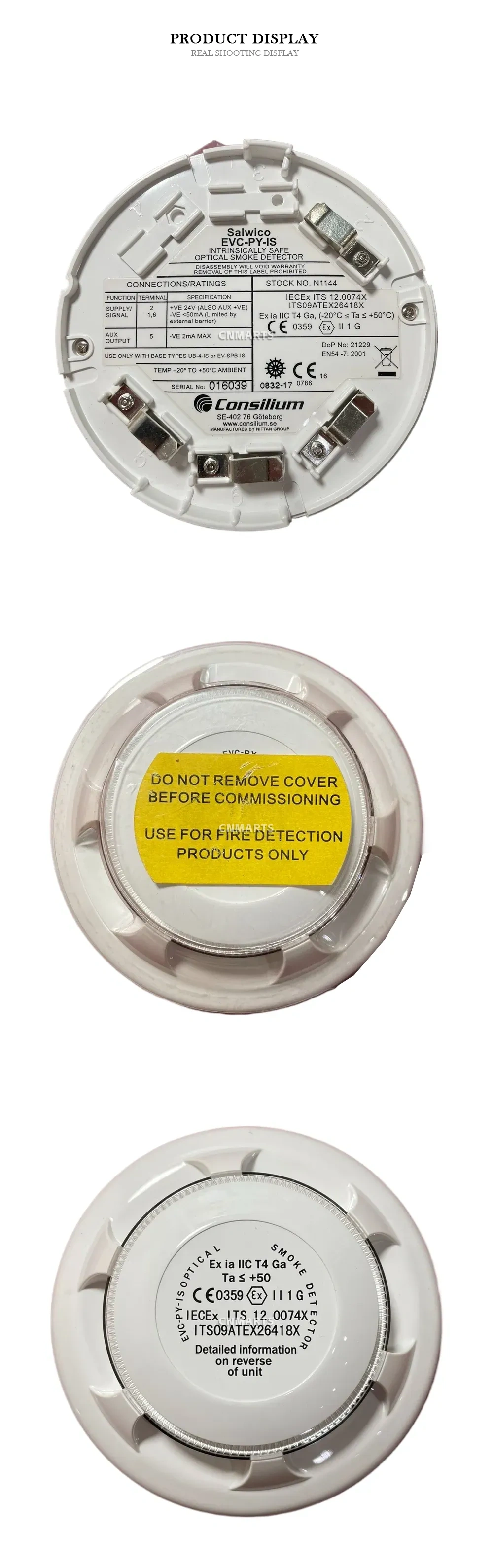 Salwico EVC-PY-IS Intrinsically Safe Optical Smoke Detector Description