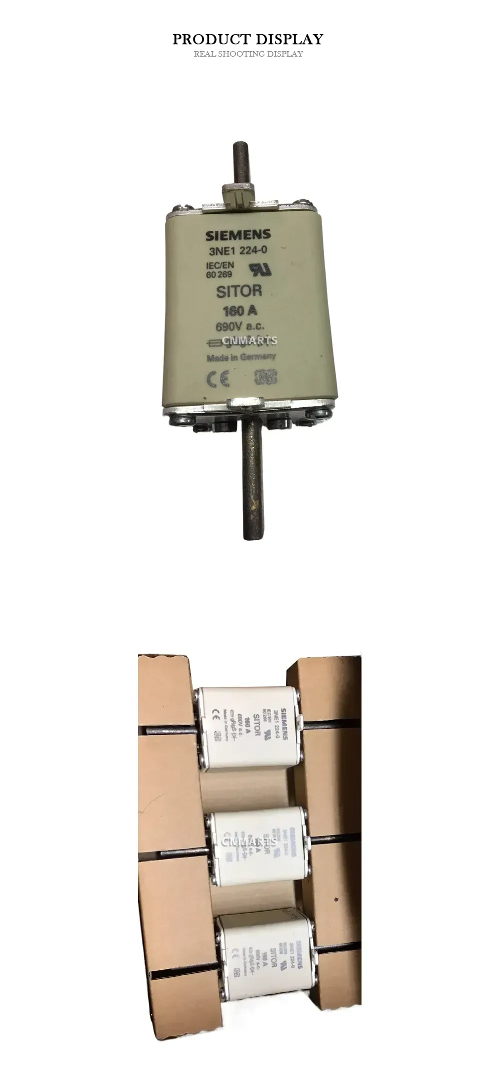 Siemens 3NE1 224-0 SITOR Semiconductor Fuse Description