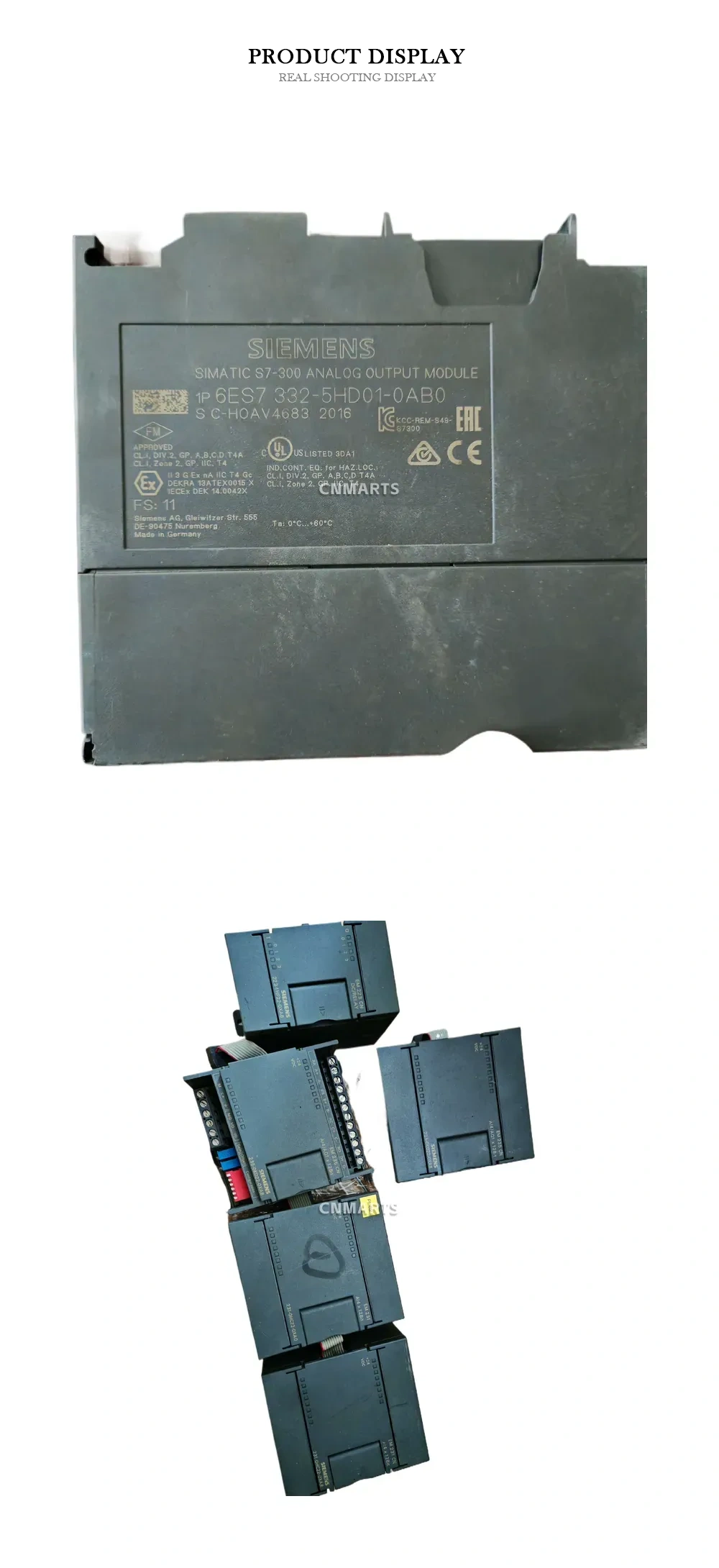 Siemens 6ES7 332-5HD01-0AB0 SIMATIC S7-300 Analog Output Module Description