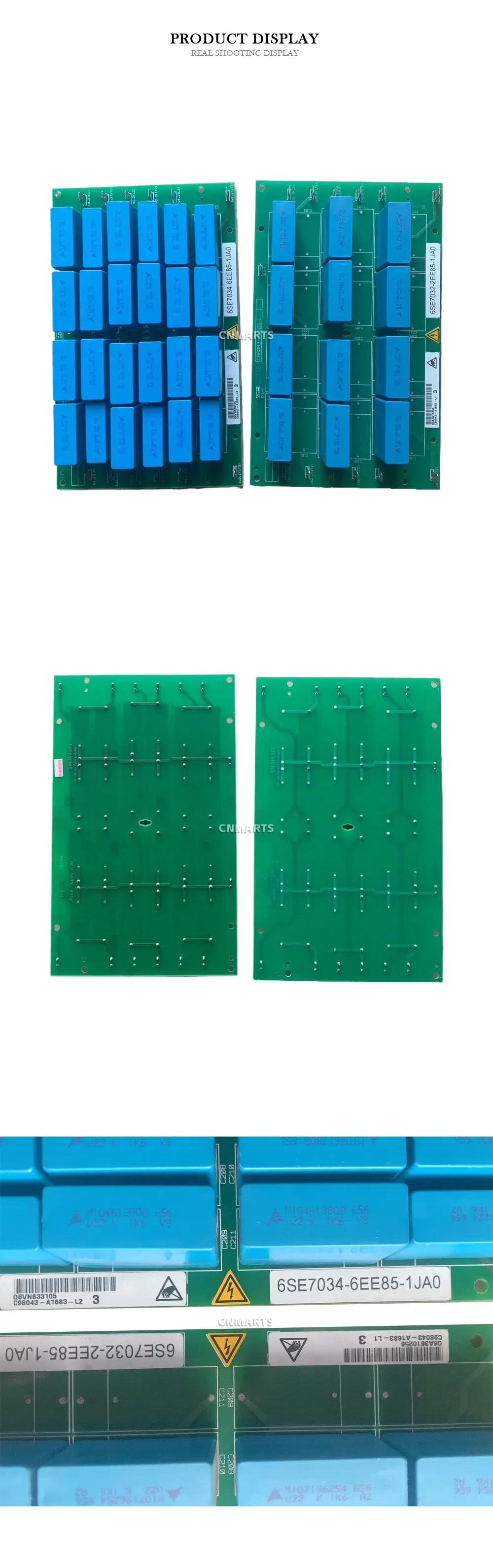 Siemens 6SE7034-6EE85-1JA0 / 6SE7032-2EE85-1JA0 Capacitor Board Description