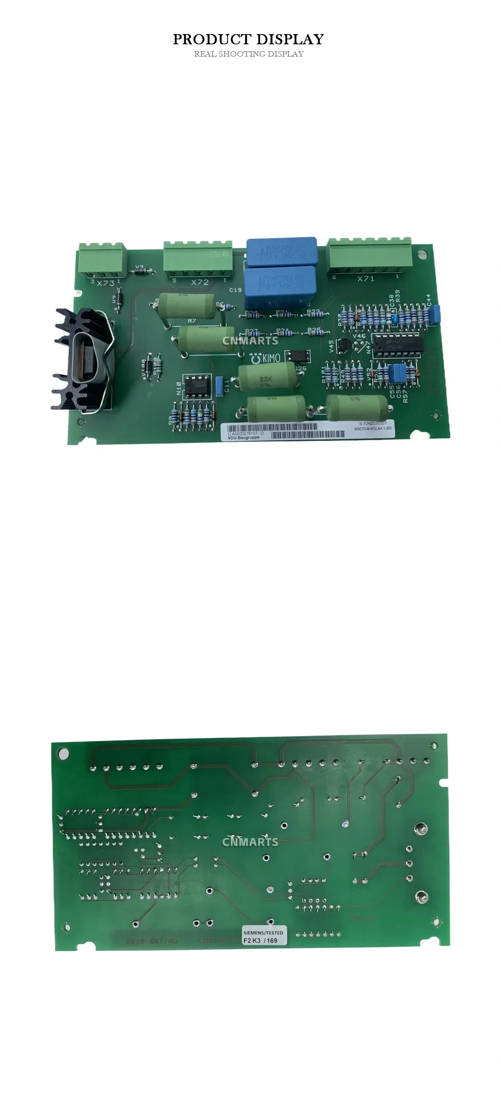 Siemens 6SE7038-6GL84-1JB0 PCB Circuit Board / VDU Assembly Description