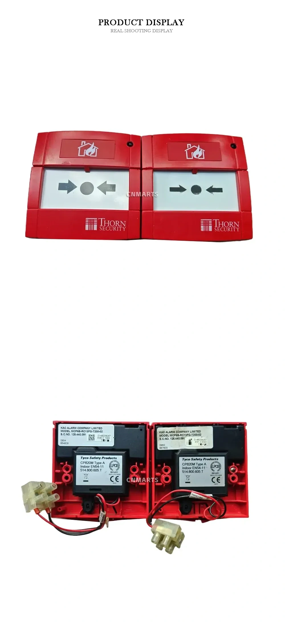 Thorn Security MCP6B-RC13FG-T200-02 Fire Alarm Manual Call Point Description