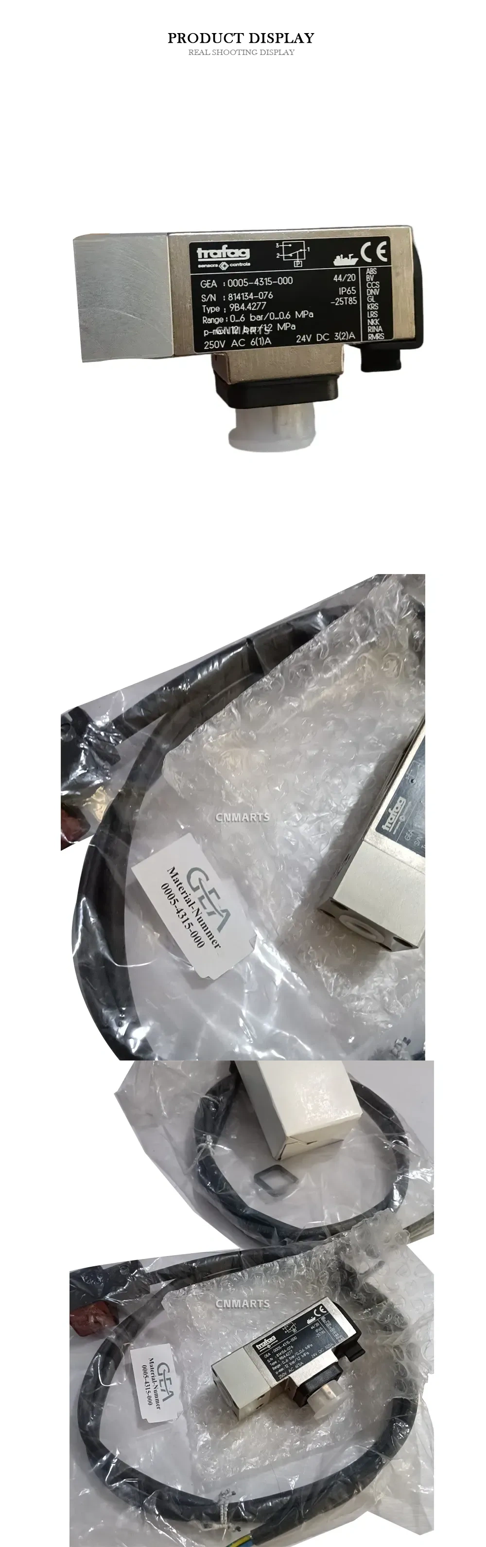 Trafag 9B4.4277 Pressure Switch Description