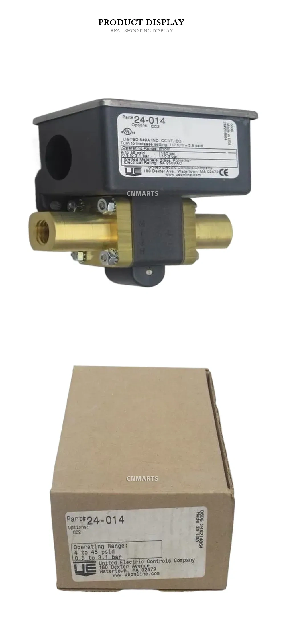 United Electric Controls 24-014 Pressure Switch Description