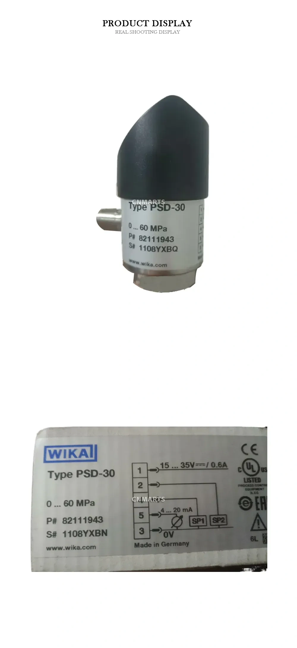 WIKA PSD-30 Digital Pressure Switch Description