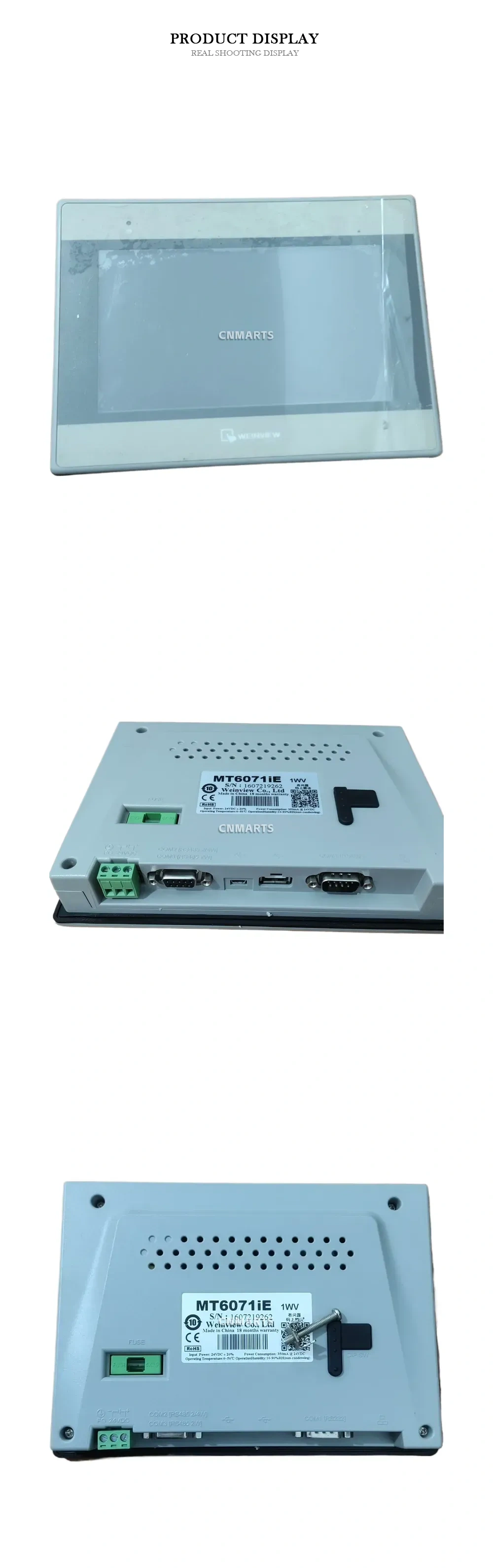 Weinview MT6071iE HMI Touch Panel Description