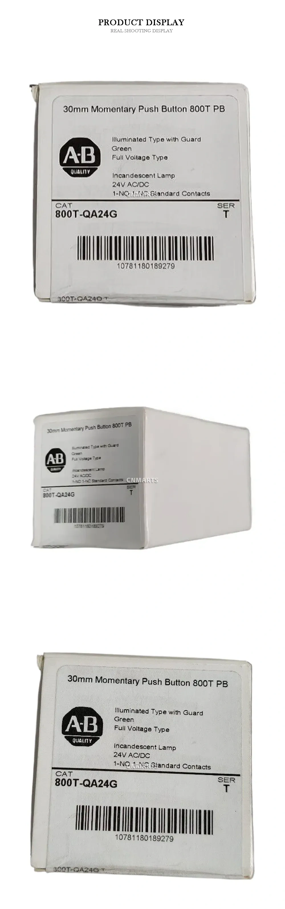 Allen-Bradley 800T-QA24G 30mm Momentary Push Button Description