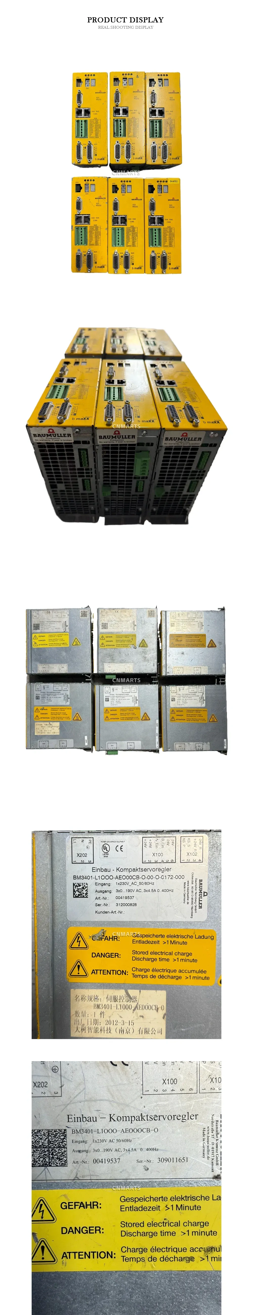 Baumüller BM3401-L1000-AE000CB-O Compact Servo Controller / Servo Drive Description