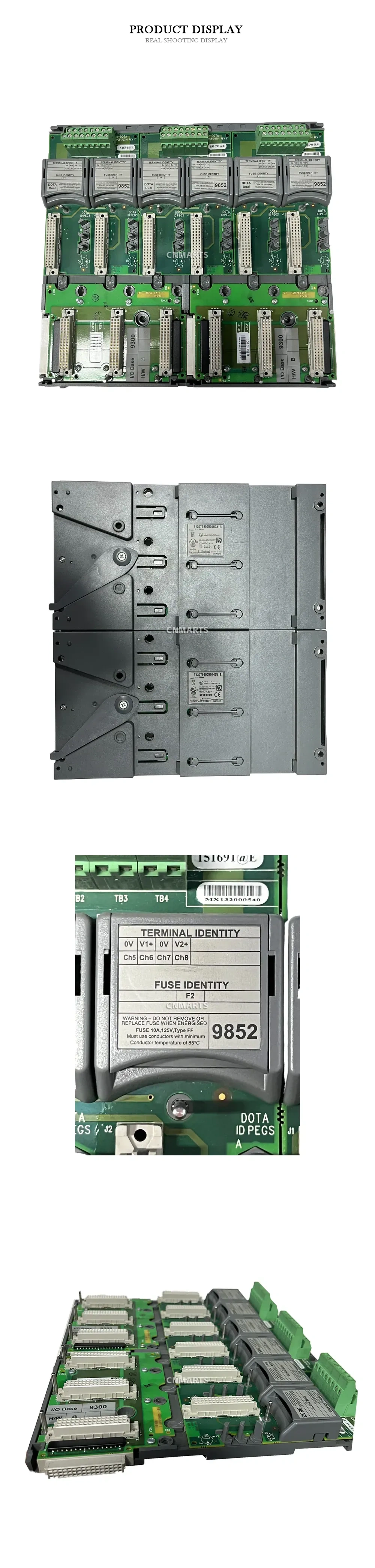 DOTA 9300 / 9852 I/O Base Assembly with Fuse Terminal Blocks Description