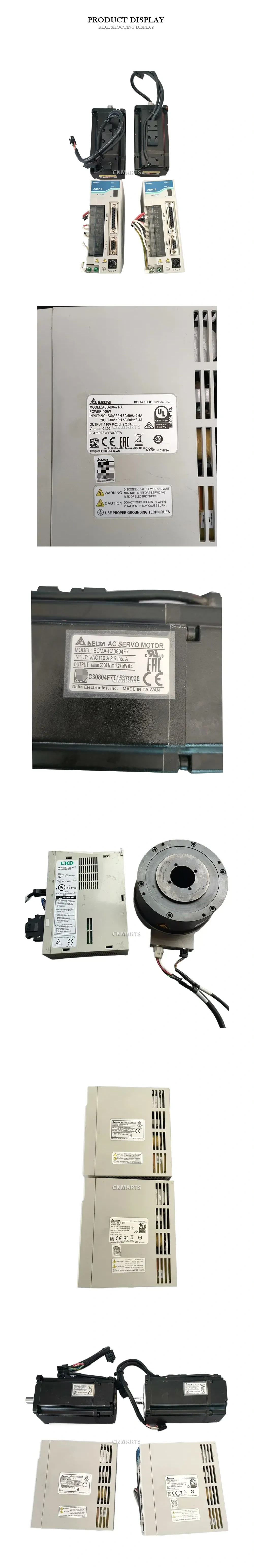 Delta ASD-B0421-A / ECMA-C30804F7 AC Servo Drive and Motor Set Description