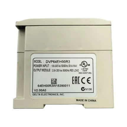 Delta DVP64EH00R3 Programmable Logic Controller (PLC)
