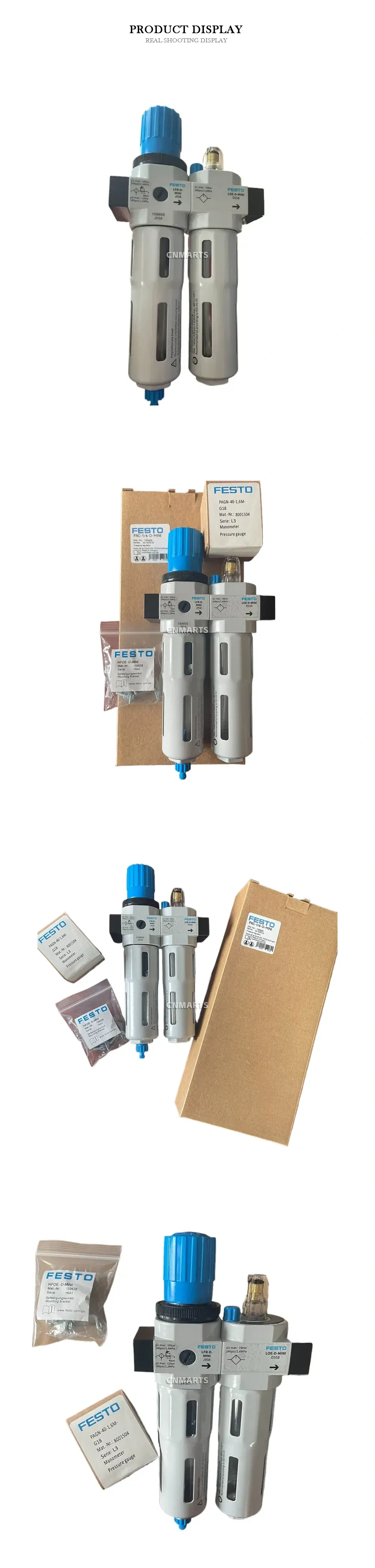 FESTO FRC-1/4-D-MINI Pneumatic Service Unit (Filter Regulator Combination) Description
